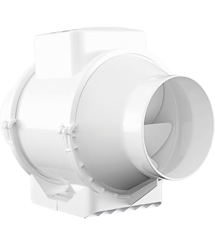 SALE XFLO100S In Line Mixed Flow 4'' Hydroponics Bathroom Extractor Fan UK PLUG