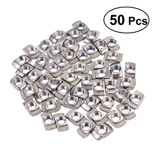 BESTOMZ T-Mutter M5 Gewinde Slim 50Pcs (M5x10x6)