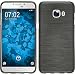 Produktbild PhoneNatic Case für Samsung Galaxy C5 Hülle Silikon silber brushed + 2 Schutzfolien