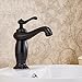 Produktbild Öl eingerieben Bronze Waschbecken Wasserhahn Single Loch Auslauf Deck montiert Waschbecken Single Griff Hot & Cold Mischbatterie Wasserhahn