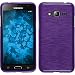 Produktbild PhoneNatic Case für Samsung Galaxy J3 Hülle Silikon lila brushed + 2 Schutzfolien