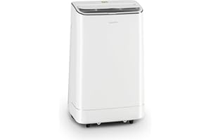 Klarstein Aire Acondicionado 3 en 1, Climatizador de Aire 1200BTU Evaporativo Aire, Silencioso, Pinguino Modo Noche con Humidificador y Ventilador, Aparato con Refrigerador de Aire para Casa