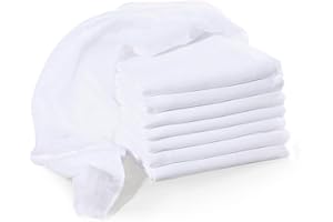 ‎BORNINO BORNINO Mullwindeln 8er-Set, Schnuffeltuch für Babys/Mädchen/Jungen, Spucktuch, Schmusetuch, 80x80 cm, Baumwolle, Weiß
