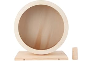 PSSOPP Hamster Wheel Wooden Exercise Wheel Silent Hamster Exercise Wheel Non Slip Run Disc for Syrian Hamster Rat Mice Chinchillas Small Pets (S)