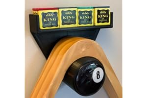 szseynmy Pool/Snooker Table Chalk And Triangle Wall Holder Snooker/Pool Cue Chalk And Triangle Organizer Billiards Chalk Storage Rack gift for Billiard Enthusiast (3D printing)