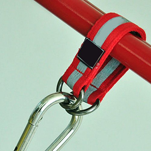 Nylon Hanging Hammock Straps Belt Kit with Haken Ringe fuer Hängematten Straps – wie bild, 25cm - 8