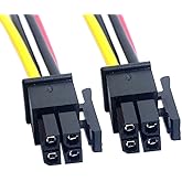 chenyang CY ATX Molex Micro Fit - Cable de alimentación macho a macho de 4 pines (60 cm, paso de 3,0 mm)