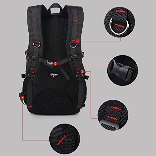 KAKA Laptop Rucksack Leichtgewichtiger Notebook Rucksack Mit F  chern Wasserabweisend Reisen Outdoor Rucksack Freizeit im Freien Wander Rucksack Multi