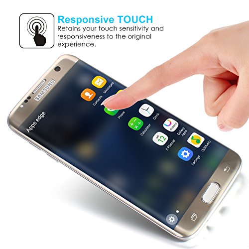 S7 Edge Protectores de Pantalla  Arbalest   Protector Pantalla Cristal Templado Curvo Marco para Samsung Galaxy S7 Edge Oro