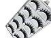JUNGEN 5 Paar Lange Kreuz Falsche künstliche Wimpern Licht Schwarz Eyelasches Wimpernverlängerung Make-up fur Schönheit