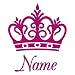 Personalised Name Crown Wall Sticker - Girl bedroom name sticker