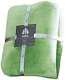 Microfaser-Kuscheldecke Uni Irisette 8900-31 Castel Kuscheldecke 150 x 200 cm, Apfel grün