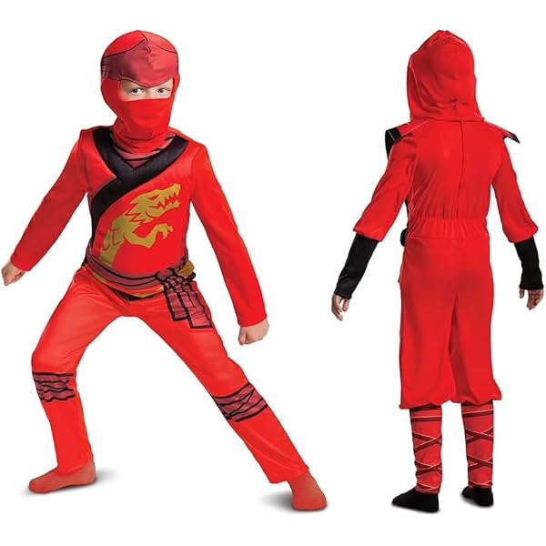 Lego Ninjago Costume Lloyd Bambino - Costume Ninja per Bambini, Abito per Halloween, Compleanni e Feste a Tema., L