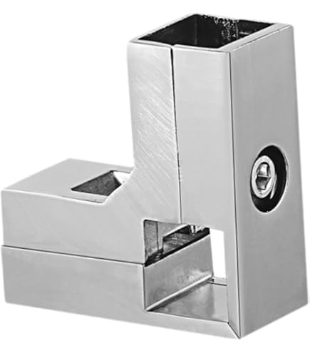 Quadratische Strukturrohrverbinder 90 Grad – 3-Wege-Endschienen Aus Stahl, Für Rohre Bis 2,5 Cm, Silber