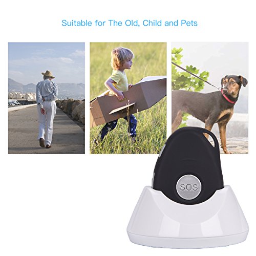 CkeyiN ® Localizador GPS Con Tarjeta SIM para Servicio de Seguimiento Personal Adjunta Un Soporte de Carga