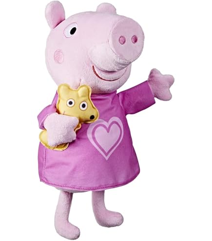 Peluche Peppa Pig Jemini 17 Cm - Jouet Doux Et Mignon Pour Enfants, Robe Rouge Et Doudou Inclus - 9