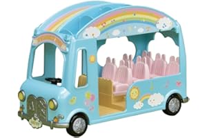 Sylvanian Families - 5317 - Le bus arc-en-ciel des bébés, Multicolore