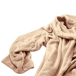 Kuscheldecke Decke mit Ärmeln Fleece beige: Amazon.de ...
