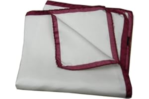Avantgarde - Pochette Uomo da Tasca Bianca Man Handkerchief Seta Silk Bordo Diversi Colori