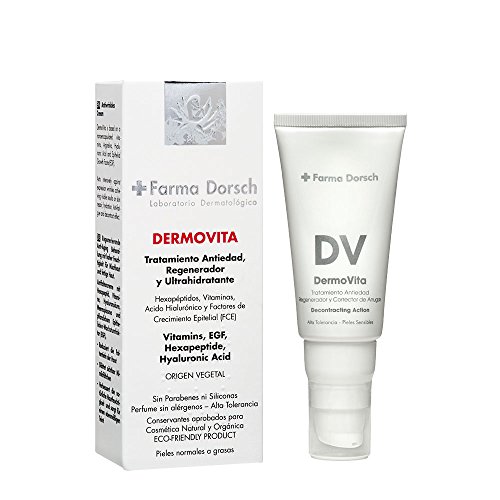 Farma Dorsch DermoVita - Crema Facial Antiedad, Antiarrugas, Regeneradora y Ultrahidratante, con Ácido Hialurónico, para Pieles Normales, Mixtas y Grasas, 50 ml
