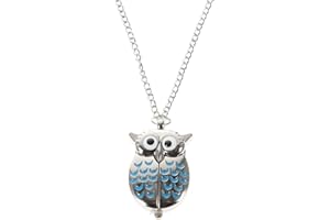 VILLCASE Cartoon Owl Wing Pocket Watch Quarz Anhänger Halskette