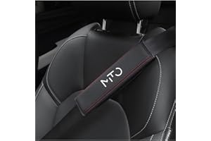 YNQP 2 Pezzi Auto Pelle Imbottitura per Cintura di Sicurezza Comoda Protezione per Le Spalle, per Alfa Romeo Mito Accessori Interni