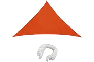 jarolift Voile d'ombrage Pare-Soleil Triangle isocèle, Hydrofuge, Brise-Soleil pour terrasse Jardin Balcon, Tissu Polyester 300 x 300 x 300 cm, Orange