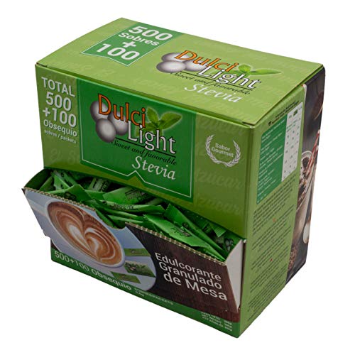 Dulcilight stevia 500+100 obsequio total 600 sobres