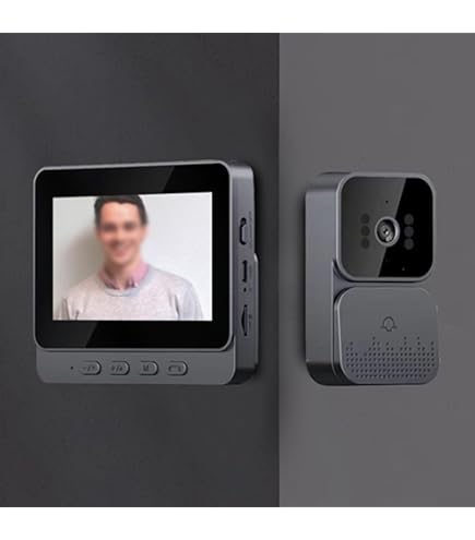 Campanello Senza Fili Con Telecamera 1080P E Schermo 4.3" IPS | Visione Notturna, Nessun WiFi Necessario | Per Esterno E Interno