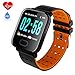 Produktbild Smart Armband, Heart Rate Blood Pressure Monitor Health Pedometer, Waterproof Sports Watch, Multifunktions-Watch,Orange