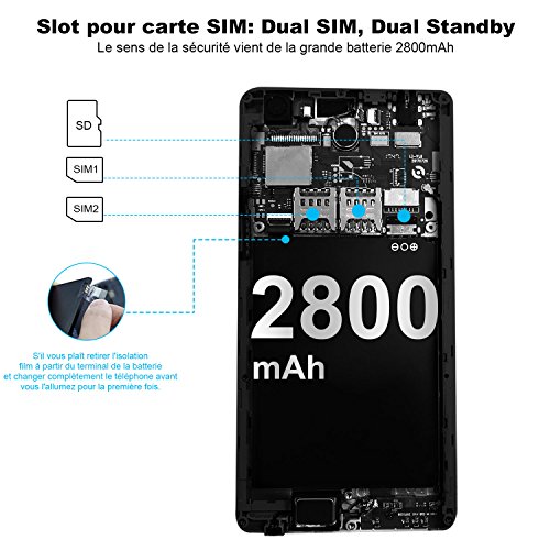 Smartphone Pas Cher 4G 8Pcs V A10 8Go ROM 5MP Appareil Photo Android 7 0 2800mAh Batterie Ecran 5 0 Pouces Double SIM WiFi GPS Quad Core Smartphone Debloqu    Blanc 