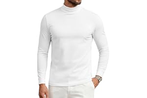 PINSPARK Thermoshirt Herren Langarm Rollkragen Innenfleece Funktionsshirt Winter Thermo Unterhemd Outdoor Skiunterwäsche Fitness Langarmshirt Atmungsaktiv Thermo Unterwäsche