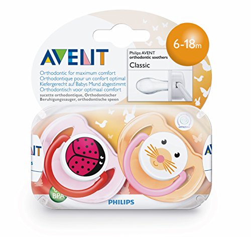 Philips Avent SCF182/15 Schnuller Klassik 6-18M, für Mädchen - 3