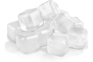 BONY ELITE QUALITY PRODUCTS & THE BEST RATE Cubitos de Hielo Reutilizables de Plástico – Pack de 20 Colores Surtidos | Sin BPA, No Diluye Bebidas | Ecológicos y Reutilizables para Whisky, Cócteles, Refrescos y Más (Trasparente)