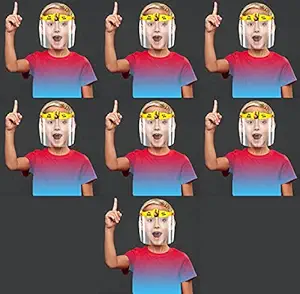 Xiran Wings Pack Of 7 Static Kids Face Shield With Comics Character Designed For Kids (Pack of 7)