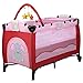 FDS Baby Infant Travel Bed Cot Furniture Baby Playpen with Toys Playmat (Pink)