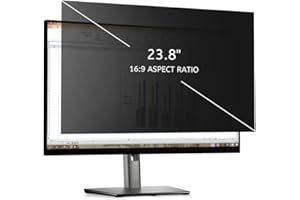 MOBDIK Amovible Film Protecteur D'écran 23,8 Pouces pour Moniteur 16:9, Anti-Lumière Bleu Anti-Reflet Filtre, Anti-Espion, Protection Des Yeux