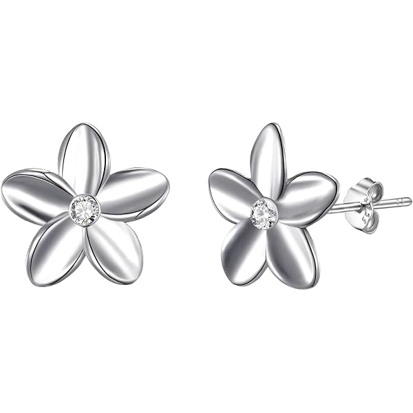 Orecchini A Fiocco Di Neve In Argento Sterling 925 - Philip Jones - Ipoallergenici, Con Chiusura A Farfalla - In Sacchetto Regalo Con Biglietto - Regalo Di Natale Idea