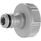 Gardena krankoppling 33,3 mm (G 1 tum): Adapter för anslutning av en vattenslang, antisplash-teknik, frostsäker, original-Gar