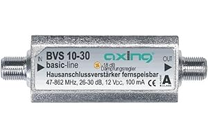 Axing BVS 10-30 mini przyłącze domowe, wzmacniacz Inline do zdalnej obsługi (30 dB)