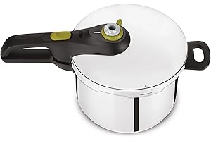 Tefal Secure 5 Neo - Olla a presión de 6L, Ahorro energético hasta 50%, cocción a presión, 2 programas, sistema seguridad 5 puntos, apto todas cocinas, apto lavavajillas