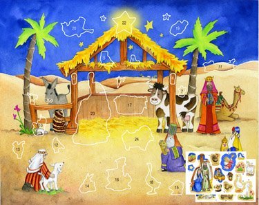 Download Calendrier de l'Avent – Starlit stable Autocollant