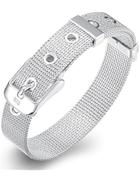 Prinzessin zu Stolberg Serie - Damen Schnallen-Armband Gürtelschnallen-Optik 925 Silber