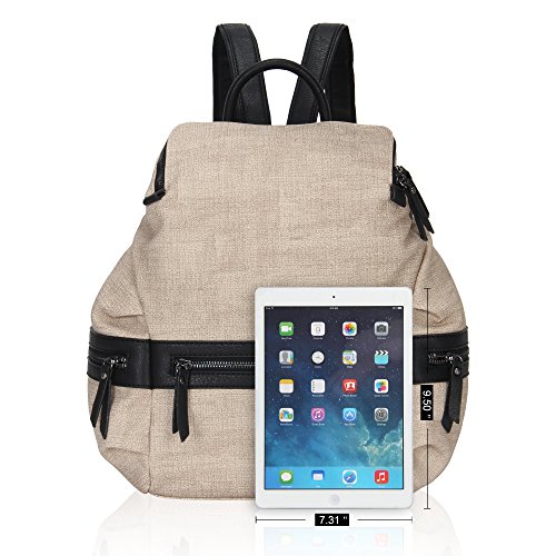 Veevan Damen Freizeit Daypacks Leder Rucksack - 7