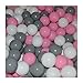 Produktbild Cristal 100 Bälle 7cm Ø Bällebad viele Bunte Farben Baby Kind Spielbälle Kugelbad Blau Türkis Grau Pink Rosa Schwarz Weiss (Rosa, Grau und Weiss)
