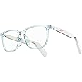 MAKINGTEC Bluetooth Glasses, Smart Audio Glasses with Microphone, Anti-Blue Light Lens Open Ear Speaker with Bluetooth Connectivity for Gaming Meeting Traveling Driving