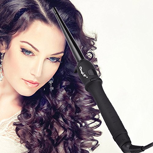 CkeyiN ®Turmalin Keramik Cone Haar Brennstab Rollers (9-19mm) 110-240V Dual Voltage Hair Styling Tool - 6