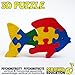 Musikid Wooden 3D Fish Puzzle Educational and Psychomotor Development for Children and Babies