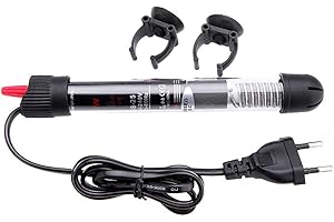 Ahagut Réchauffeur d'aquarium, réchauffeur d'aquarium de régulateur de thermocontrol, réchauffeur de radiateur électrique de Thermostat Automatique de Barre de Chauffage pour l'eau Douce (300W)