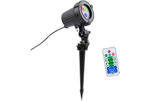 MHAZDZE Garden Lights Star Christmas Projector Moving Firefly Lighting LEDs Color Blue Green Red for Party Decoration